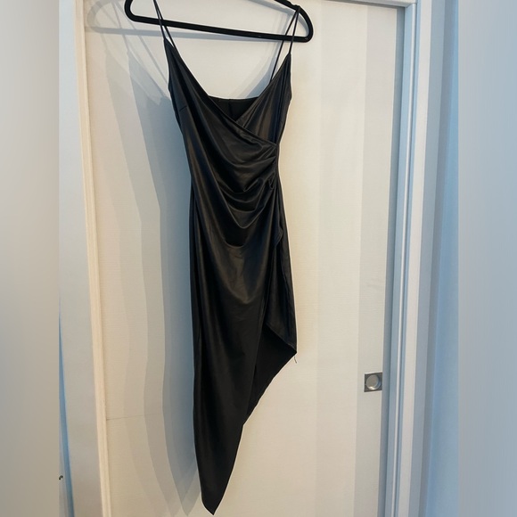 Black Leather-look Dress - Picture 1 of 5